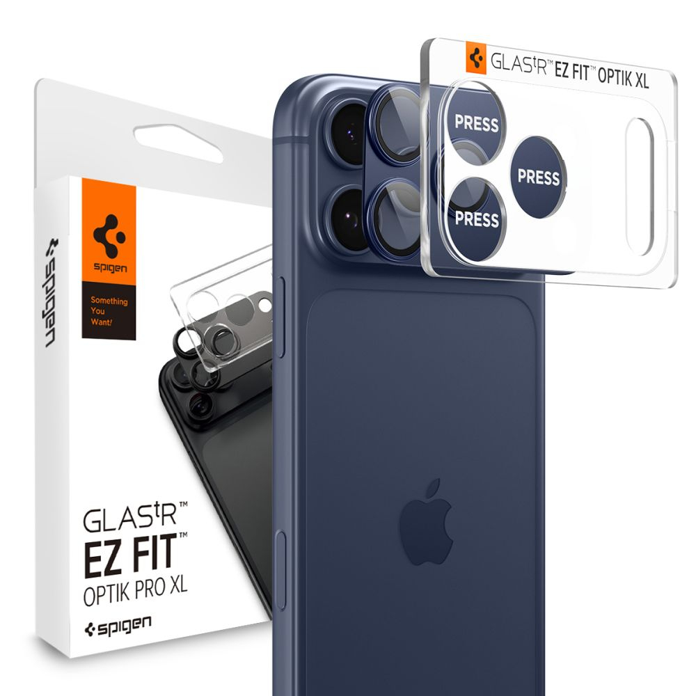 Стекло камеры Spigen optik pro XL GLAS.TR ”EZ FIT” для iPhone 17 PRO BLUE