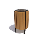 Урна уличная круглая "Гео", дуб