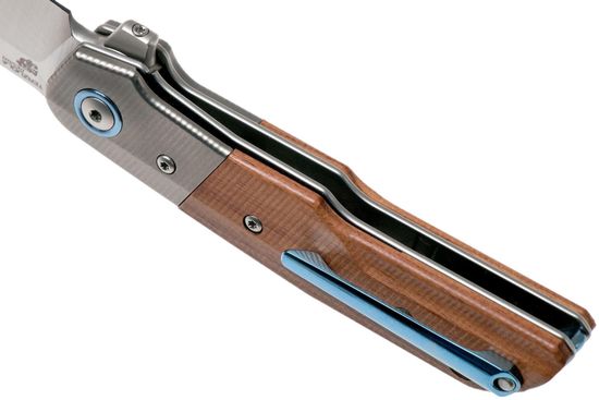 Складной нож MKM "CLAP" MKM/LS01 ST c клинком из стали Böhler M390 Microclean®, рукоять дерево (Santos) / титан
