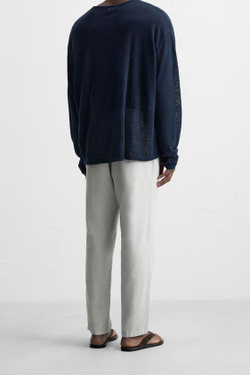 ZARA ДЖОГГЕРЫ RELAXED FIT С ЭЛАСТИЧНЫМ ПОЯСОМ, ЖЕМЧУЖНО-СЕРЫЙ