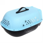 Переноска для животных «ЛЮБИМЫЙ БРО», лапки, цвет голубой, 48*32*26см/до 9кг (Лейбл)