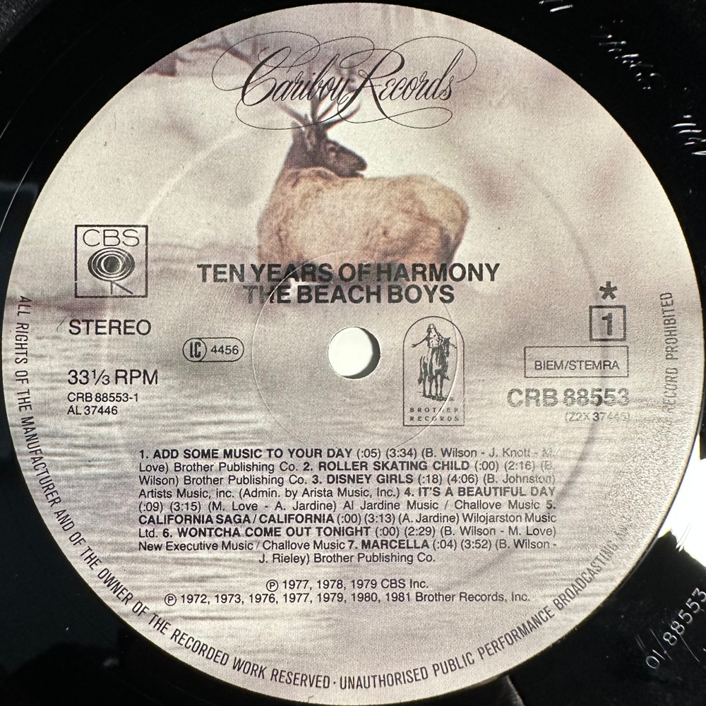 The Beach Boys - Ten Years Of Harmony 2LP (Голландия 1981г.)
