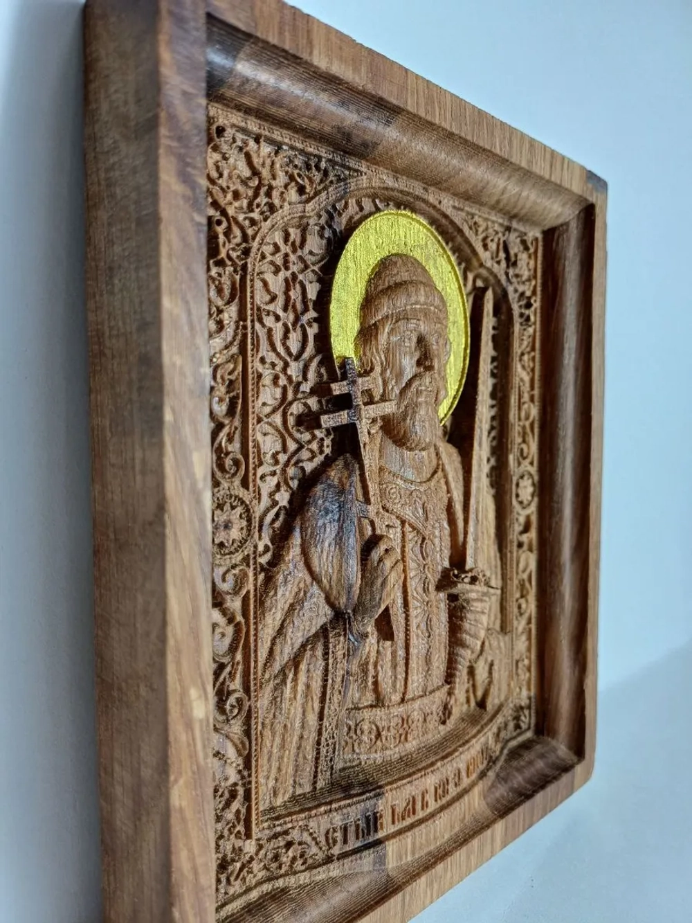 Освященная Икона Святого Князя Благоверного Игоря из дуба