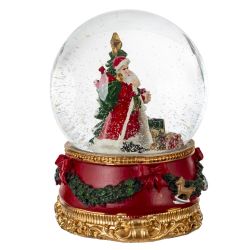 GAEM Фигурка декоративная "Дед Мороз" в стекл шаре, D 10 см, L10 W11 H13 см