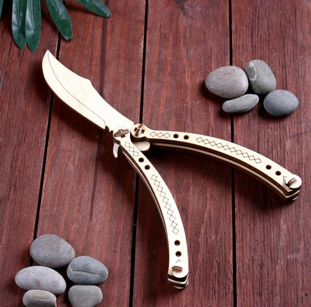 Сувенир деревянный "Нож бабочка"