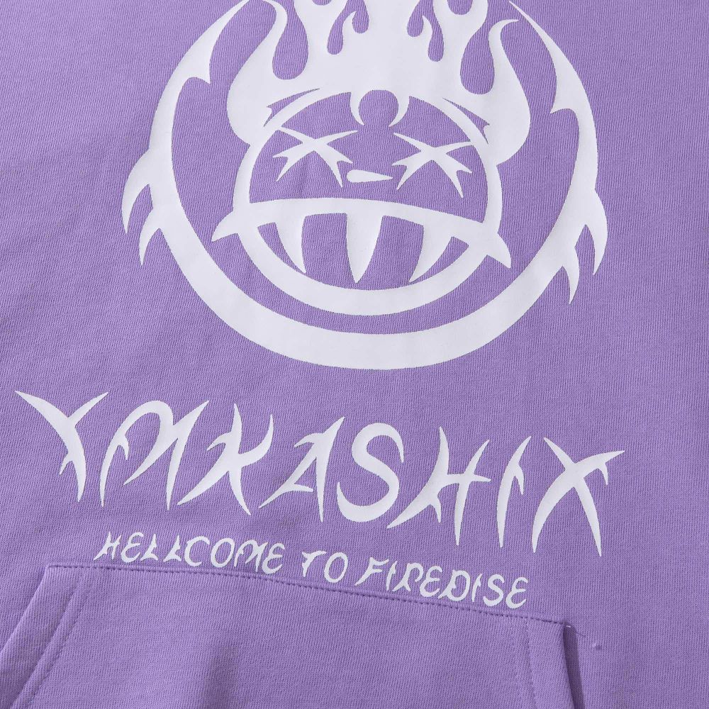 Худи YMKASHIX Hellcome Firedise Фиолетовый