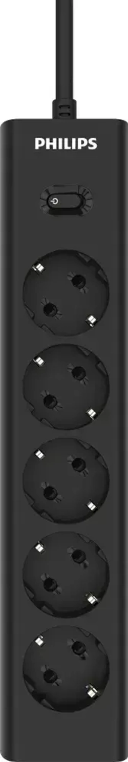 Philips сетевой фильтр 5 Розеток, кабель - 2M черный