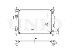 Радиатор охлаждения двигателя UNIO RAD-10026