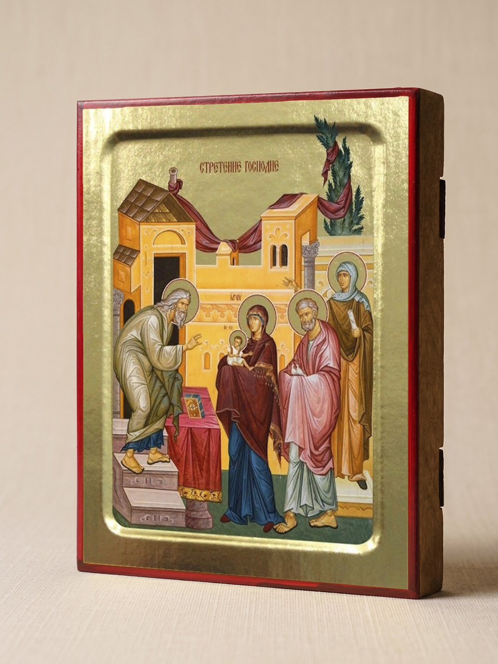 Икона Сретение Господне, на дереве: 125 х 160 (Синопсисъ)