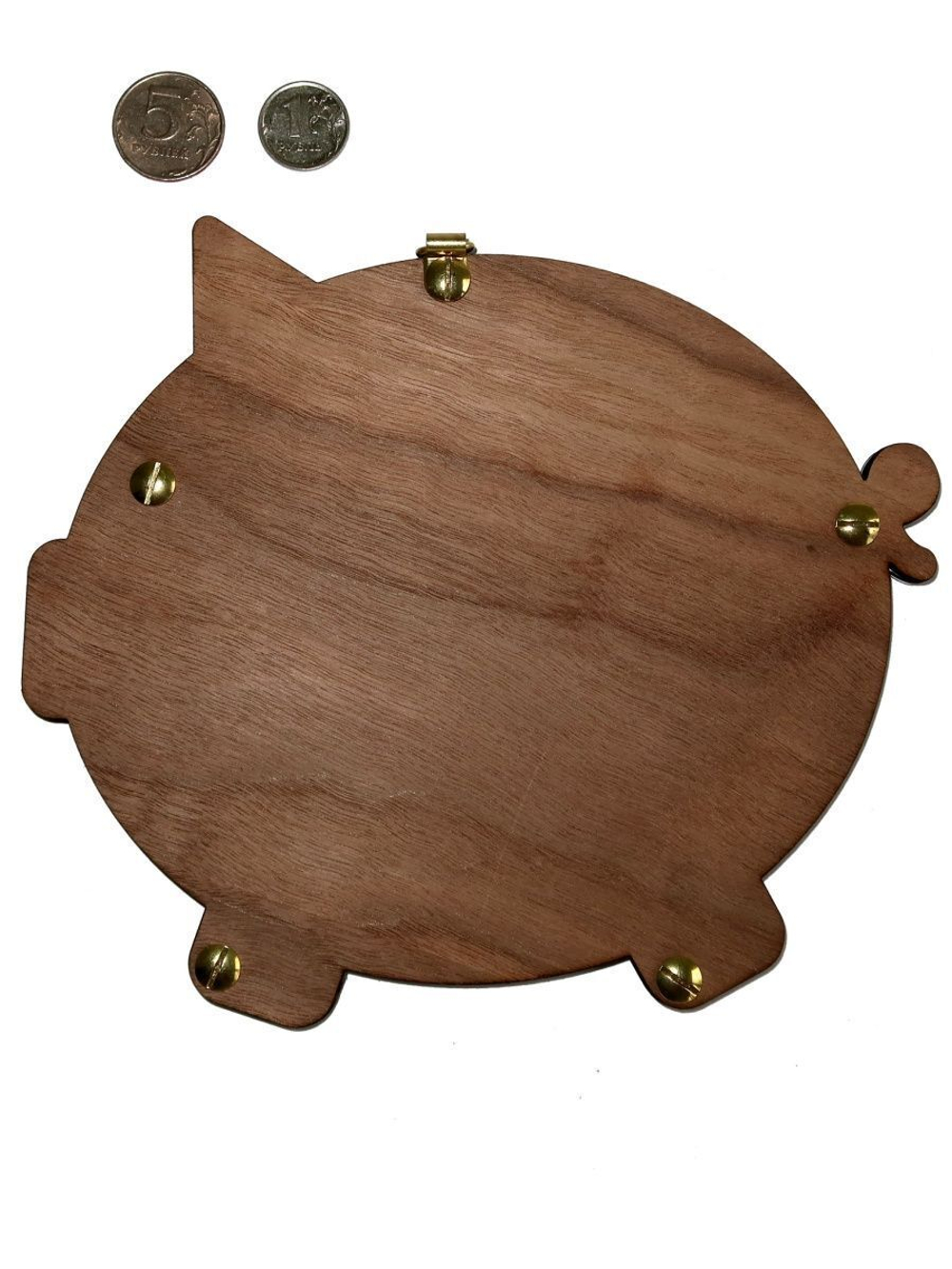 Копилка рамка с мотиватором Хрюшка из дерева в виде свиньи Декор для дома, подарок