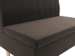 Диван прямой Мини, Коричневый, Велюр, 126042