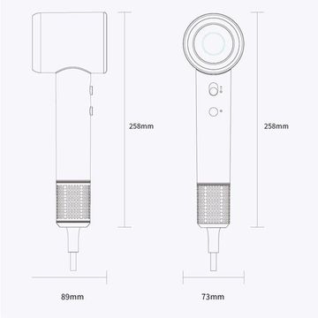Высокоскоростной фен для волос Xiaomi DEALJA GF-03 серый