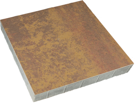 Тротуарная плитка КВАДРАТ 600х600 мм - Листопад гладкий Осень