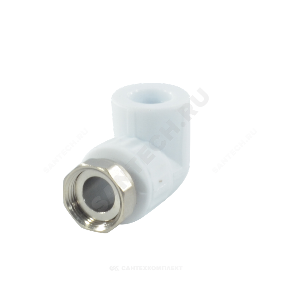Угольник PP-R комбинированный белый Дн 32х1 1/4" с накидной гайкой VALFEX 10138132