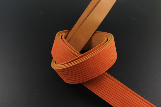 Ременная заготовка Шелк Рыжая + Плита Вельвет