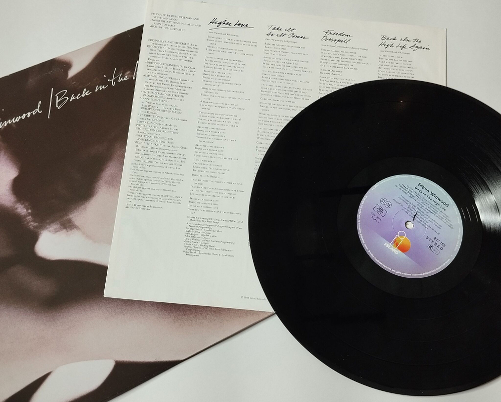Винтажная виниловая пластинка LP Steve Winwood Back In The High Life (Germany 1986)
