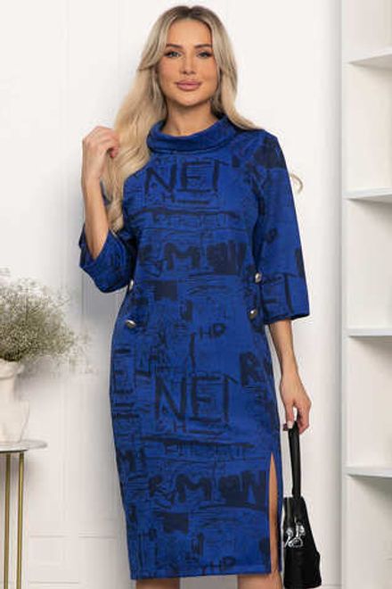 Платье трикотажное Конфетти (синее) П14294-18М LT Collection