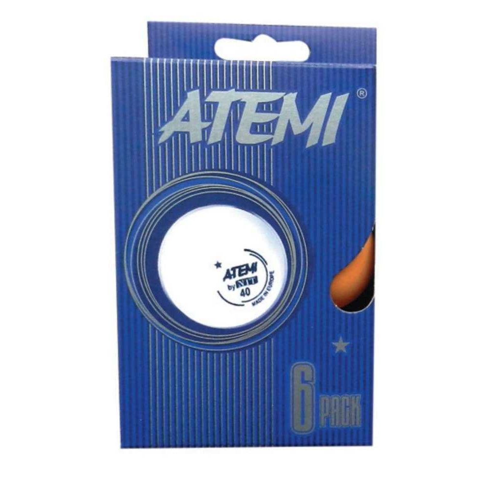 Мячи для настольного тенниса Atemi 1* оранжевый, 6 шт.