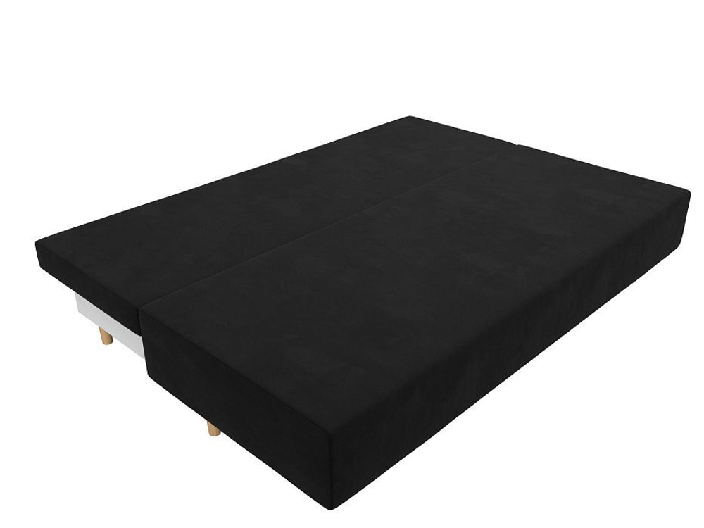 Диван прямой Лига-033 МИКРОВЕЛЬВЕТ Черный