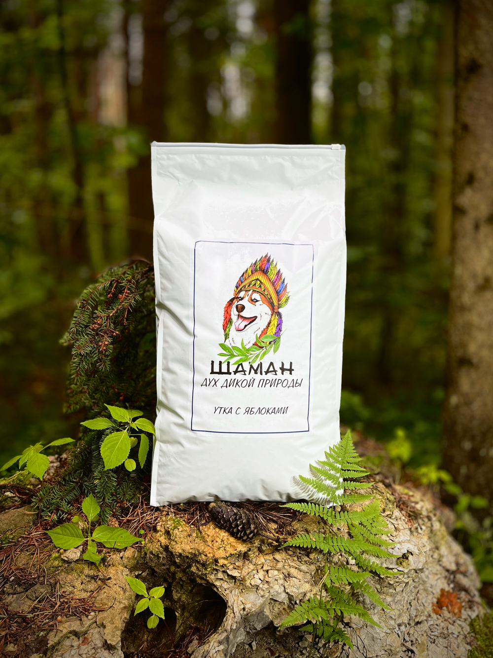 Сухой корм SHAMAN "Дух дикой природы" Утка с яблоками 10 кг; крупная гранула; для взрослых собак; Класс Холистик