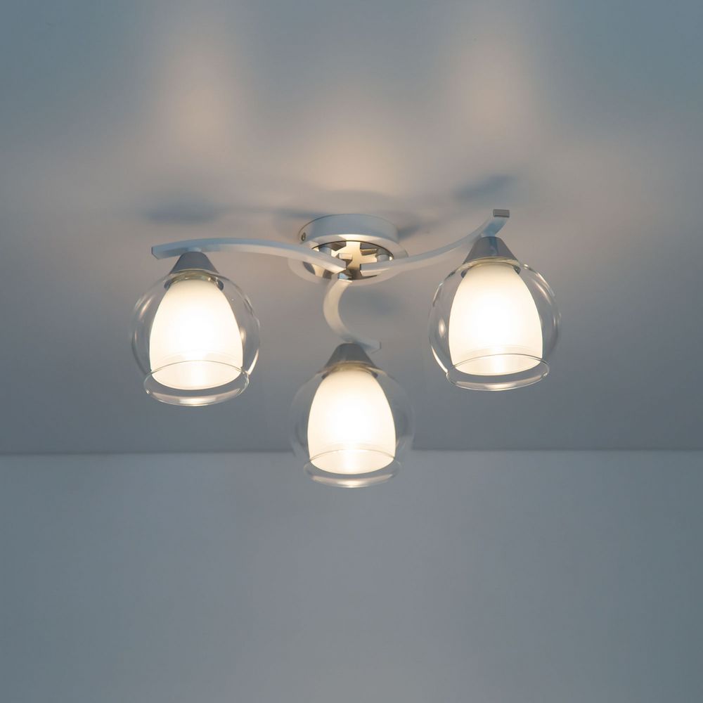 Citilux Кристи CL152130 Люстра потолочная Белая Хром