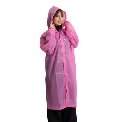 Плащ-дождевик Следопыт, EVA, на кнопках, с капюшоном, цв. розовый