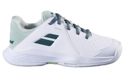 Детские теннисные кроссовки Babolat Propulse 3 Junior Wimbledon All Court - white/dark green