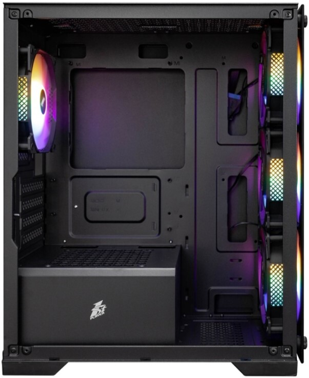 Корпус mATX 1STPLAYER X2-M-BK-4F1