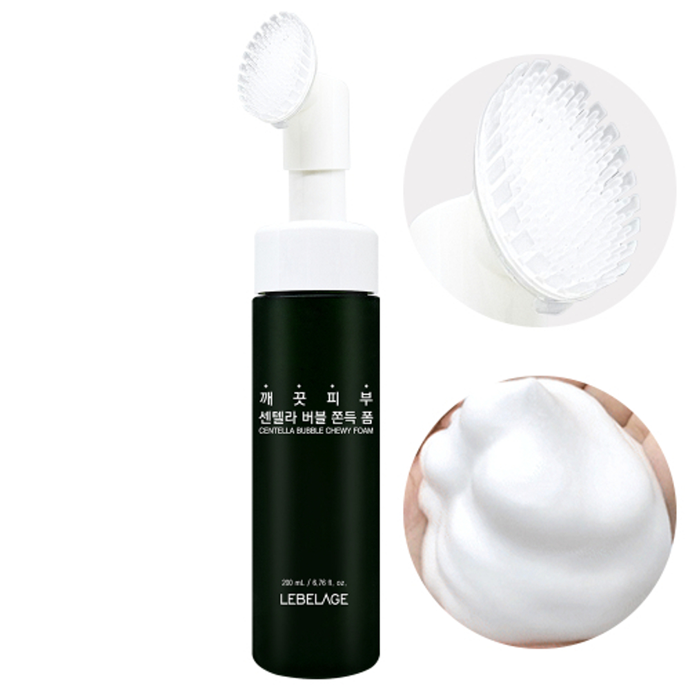 Пенка для лица очищающая с экстрактом центеллы азиатской Lebelage Centella Bubble Chewy Foam (200мл)