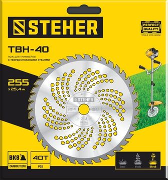 STEHER TBН-40, 255 мм, 40T, нож для триммера (75140)