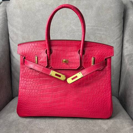 Сумка Hermes из кожи крокодила 30 см