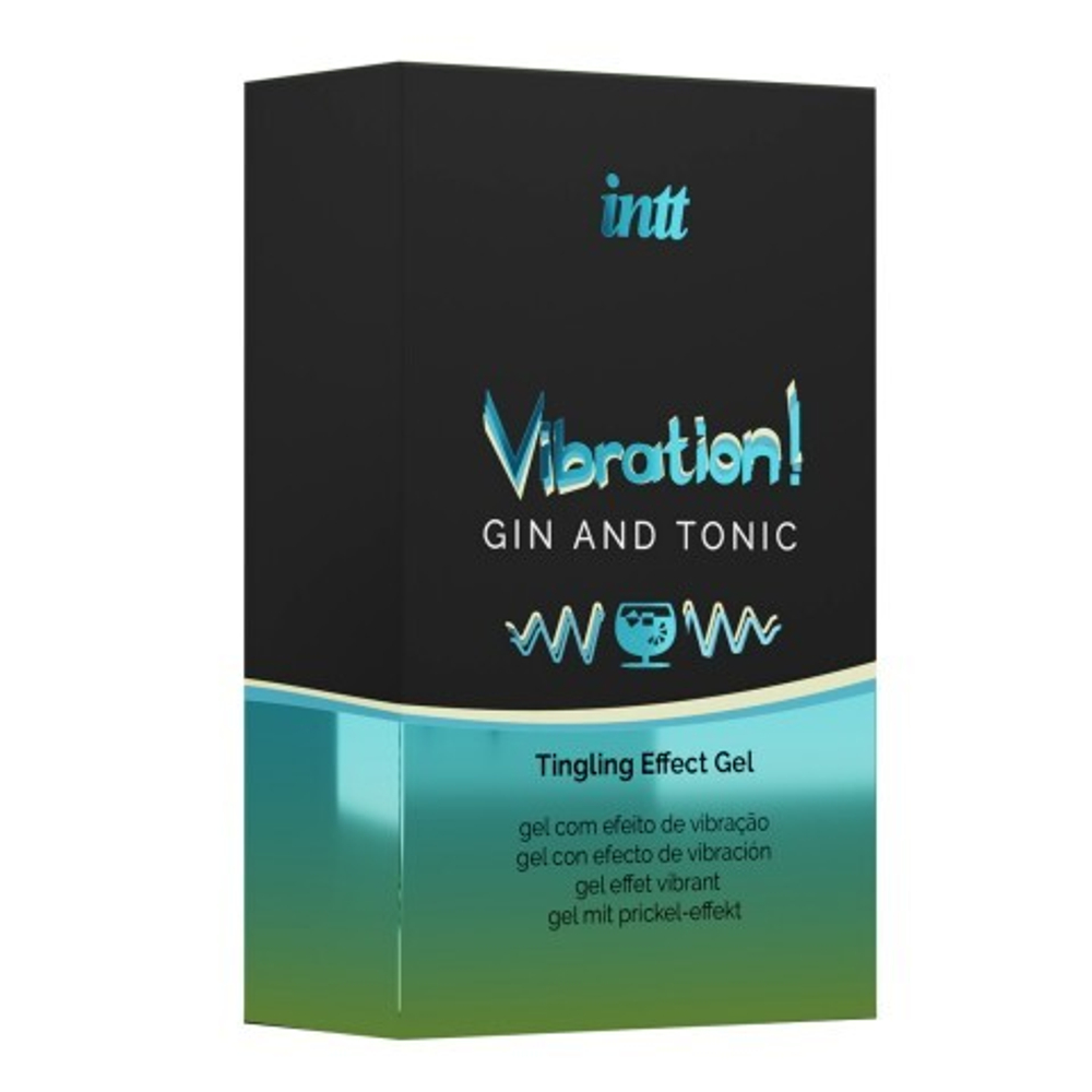 Gin & Tonic - Жидкий интимный гель с эффектом вибрации , 15 мл