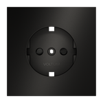 Накладка для розетки с заземлением и защитными шторками, S70 Metal (антрацит)