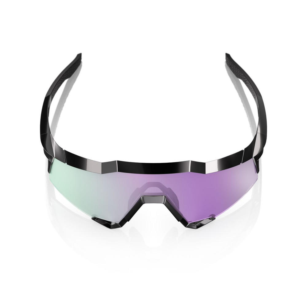 Спортивные очки 100% SPEEDCRAFT Polished Black - HiPER Lavender Mirror Polarized Lens