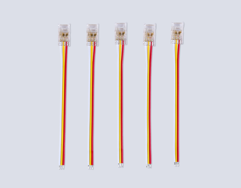 GS7406 Соединитель гибкий односторонний COB CCT 12/24V для лент 8mm (3 конт.) (5шт)