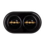 Рамка 2-х постовая, керамика, цвет черный BF2-620-03