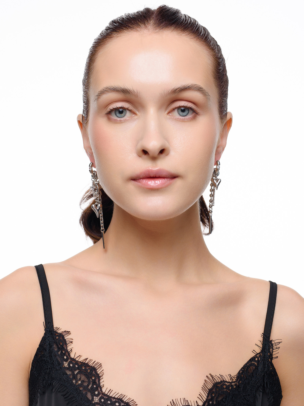 Серьги "Elongate mini stic" Silver