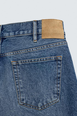 ZARA X AARON LEVINE ДЖИНСЫ STRAIGHT FIT BOOTCUT, ВЫЦВЕТШИЙ СИНИЙ