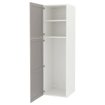 Высокая тумба для ванной - ENHET  IKEA/ЭНХЕТ ИКЕА, 60x62x210 см, белый/серый