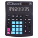 Калькулятор настольный STAFF PLUS STF-333-BKBU ( 200x154 мм) 12 разрядов черно-синий