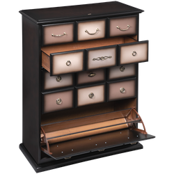 Тумба для обуви Пандора 4 Орех Оберджин Шоколад