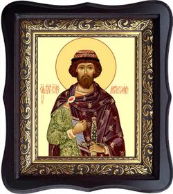 Мстислав (Феодор) Благоверный Князь. Икона на холсте.