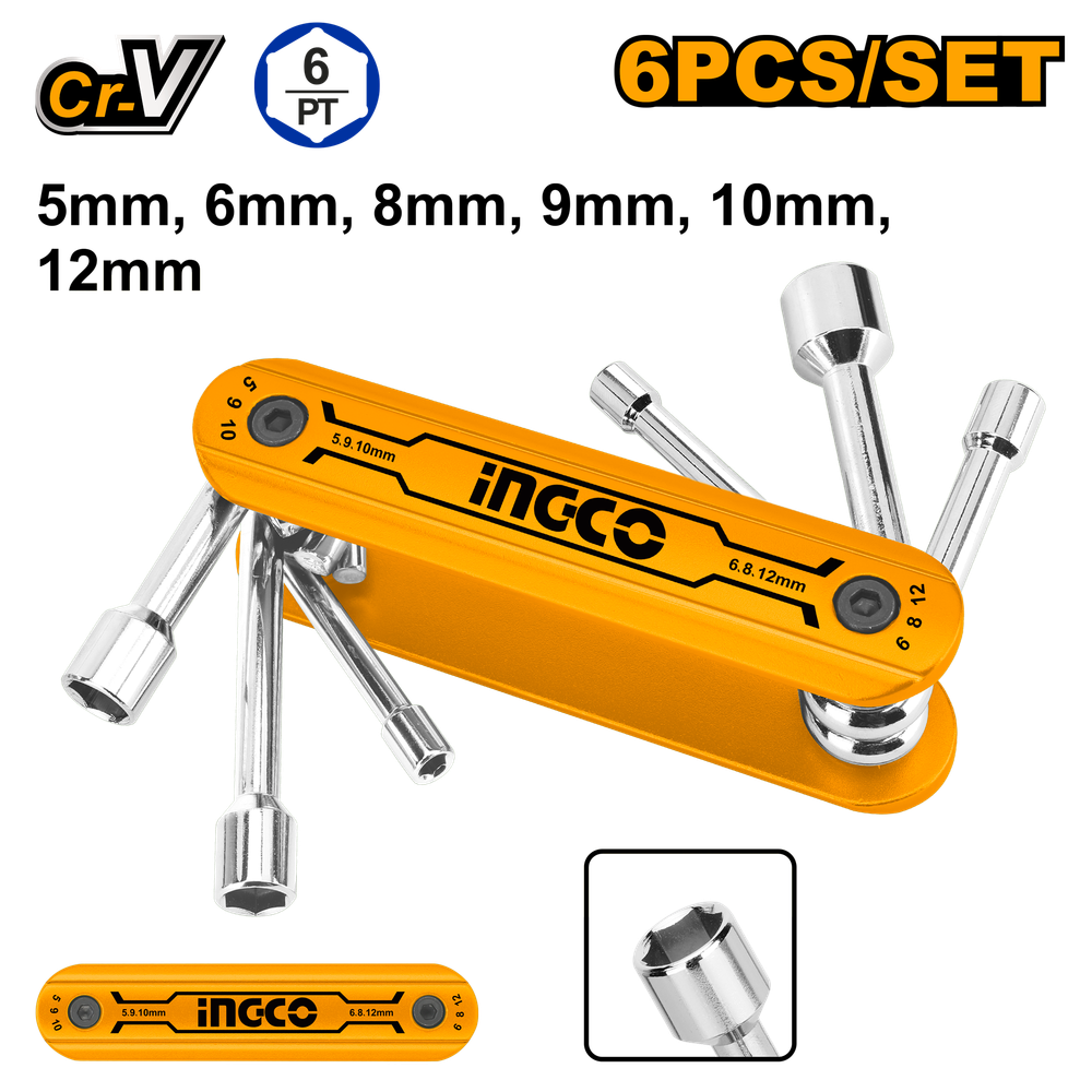 Набор складных гаечных ключей INGCO HFND0601 6 шт.