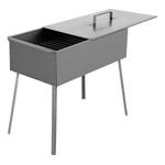 Коптильня двухъярусная 500 x 270 x 175 мм, 0.8 мм, с поддоном, на ножках, Camping Palisad