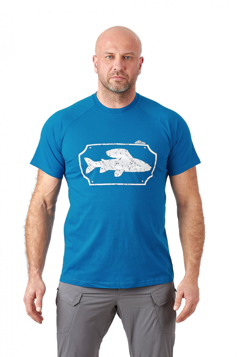 Футболка мужская GRAYLING Siberian Silver (Сибериан Сильвер), хлопок, Синий