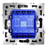 Перекрестный переключатель встраиваемый VOLTUM S70 двухклавишный 10А, (кашемир)