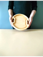 Поднос деревянный сервировочный из кедра для подач