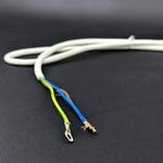 Белый шнур силовой, кабель питания ПВС-ВП S22 3х1.0 1.2 м с Г-образной евровилкой