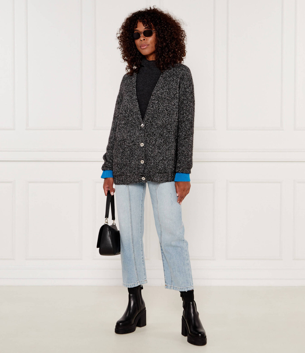 Хлопковый кардиган erbaceo Pinko - графитовый(104115 A247)