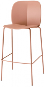 Стул пластиковый полубарный Scab Design Mentha Go Green, карамель